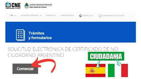 Tutorial Solicitud Electr Nica Del Certificado De No Ciudadano