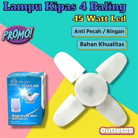 Jual Lampu Led Kipas Baling W Bohlam Led Super Terang Kipas Watt