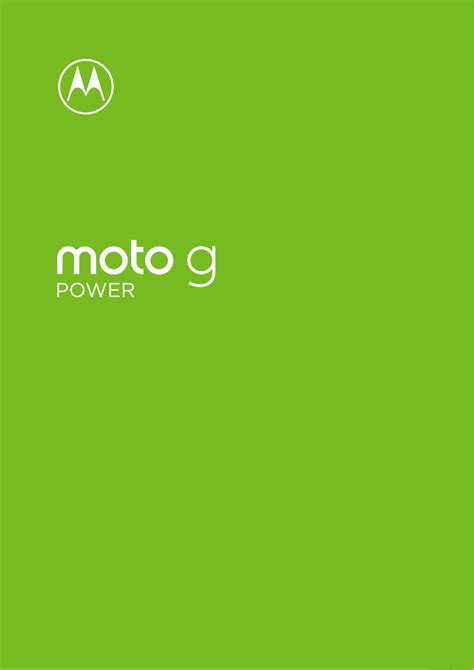 User Manual Motorola Moto G Power English Pages