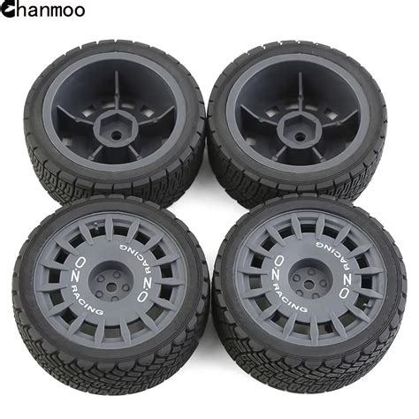 Купить дешево RC Racing Rally Car Tires On road Tyre Plastic Wheels for