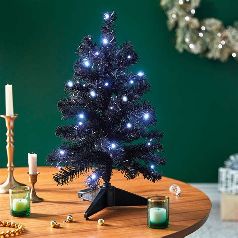 Hallmark Miniature Black Pre Lit Christmas Tree At Hooked On Ornaments