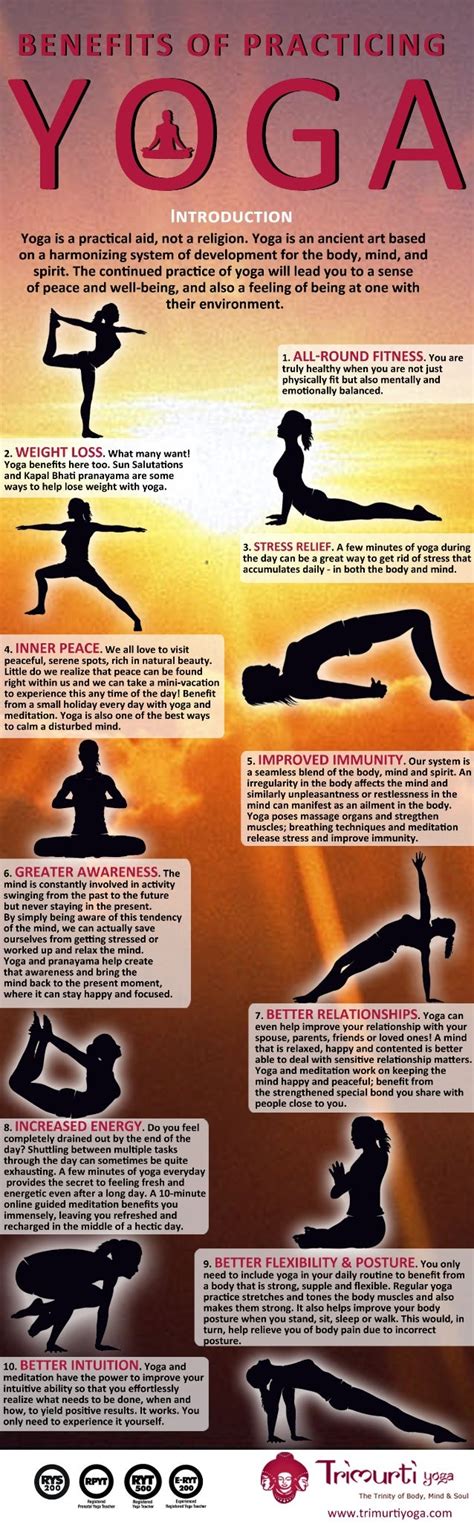 Benefits Of Practicing Yoga Infographic