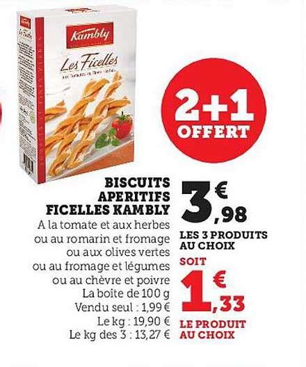 Promo Biscuits Ap Ritifs Ficelles Kambly Chez Hyper U Icatalogue Fr