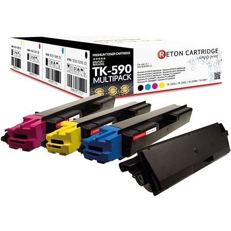 4er Set TONER EXPERTE Premium Toner kompatibel zu TK 590 für Kyocera