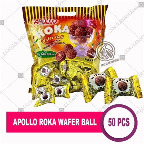 Jual COKLAT ROKA APOLLO ISI 50 APOLLO ROKA WAFER BALL COKELAT MALAYSIA