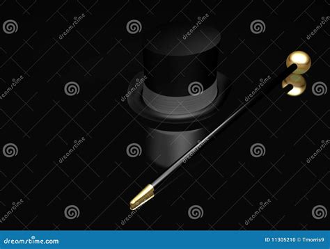 Top hat and cane stock illustration. Illustration of gentleman - 11305210