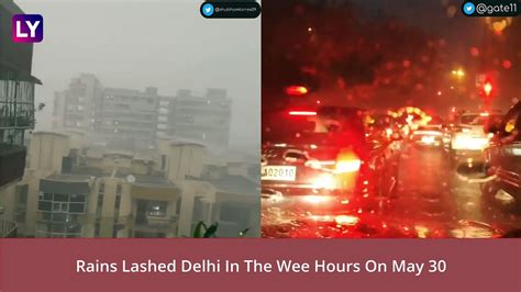 Delhi Rains Heavy Rainfall Lashes National Capital Imd Predicts Light