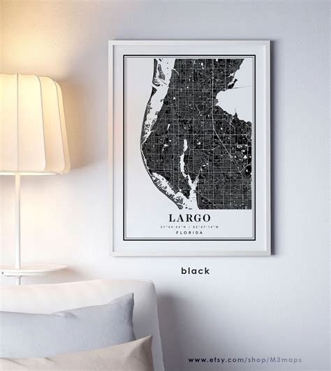 Largo Florida Map Largo FL Map Largo City Map Largo Print - Etsy