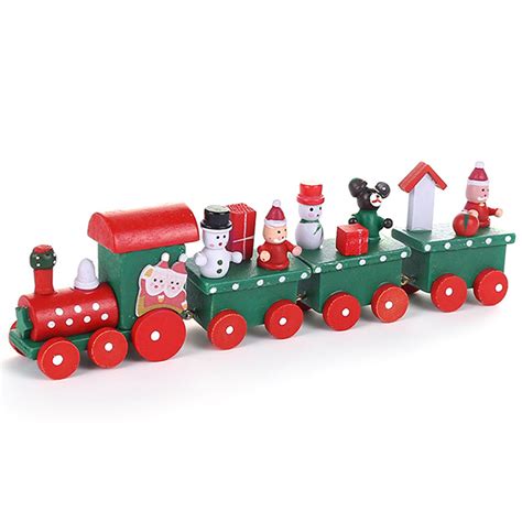 Christmas Wooden Train Rail Winter Wonderland Train Mini Train Decor ...