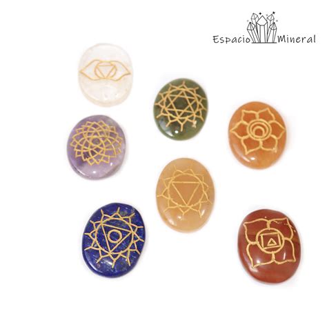 Lote De Piedras De Los Chakras Con Mandala