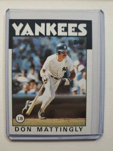 Topps Don Mattingly Baseball Card Mint Condition Ebay