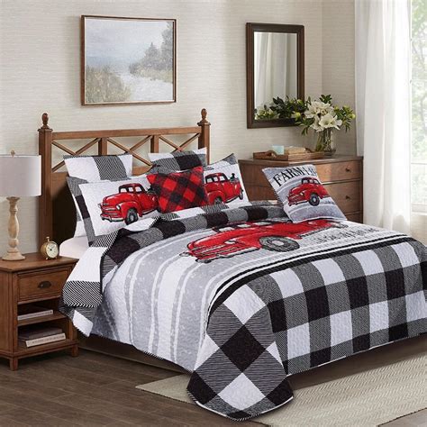 Virah Bella 3 Piece Fullqueen Cabin Quilt Bedding Set