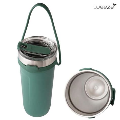 Copo Térmico Inox 700ml Alça Tampa Canudo Água Cerveja Café WEEZE