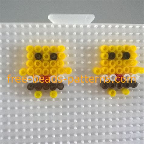 Spongebob Girl Earrings Hama Beads Mini Work Photos 1 Free Perler Beads Patterns Fuse Beads