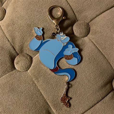 Disney Accessories Disney Genie Enamel Keychain With Dangle Lamp