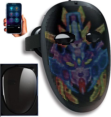 Megoo Hd Led Mask With Wifi Shiningrgb Programmable Play Video For