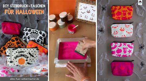 Halloween Diy Siebdruck Taschen Mit Lossiepapier Youtube