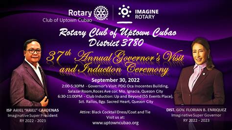 RCUC 37th GV Induction Rotary Club Of Uptown Cubao