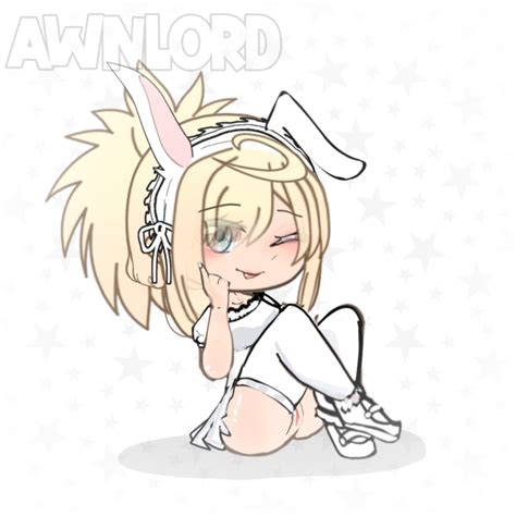 Rule 34 Awnlord Blonde Hair Blue Eyes Bonnet Bunny Ears Gacha Gacha Club Gacha Heat Gacha Life