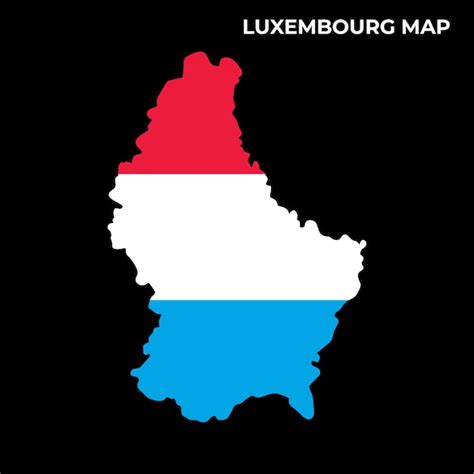 Ilustraci N De Dise O De Mapa De Bandera Nacional De Luxemburgo De La