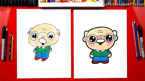 How To Draw A Cartoon Grandpa