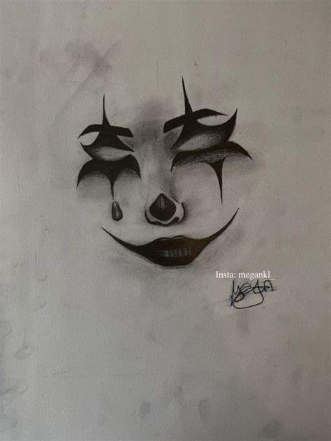 Clown Face Scary Clown Drawing Scary Clown Face Sketchbook Art