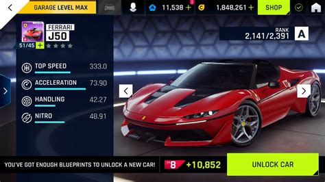 Unlocking Ferrari J50 Asphalt 9 Legends Android Ios Gameplay Youtube