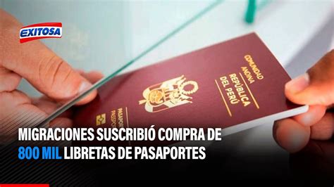 Migraciones suscribió compra de 800 mil libretas de pasaportes