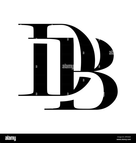 Monogram Initial Logo Letter Db Stock Vector Image Art Alamy