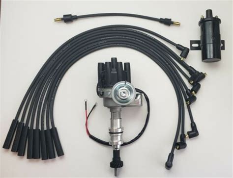 Ford 351c 400 429 460 Small Female Cap Hei Distributor Plug Wires Black Coil Ebay