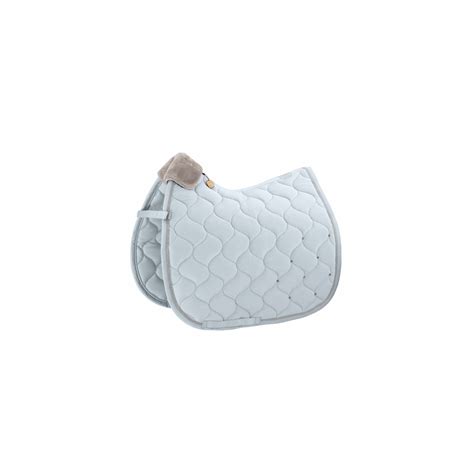 ESKADRON VELVET CRYSTAL EQUESTRIAN SADDLE PAD PLATINUM EQUISHOP