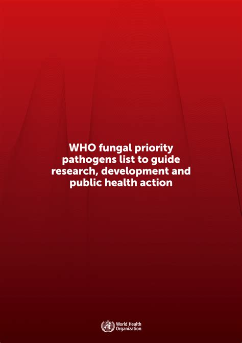 Pdf Who Fungal Priority Pathogens List To Guide Research Development