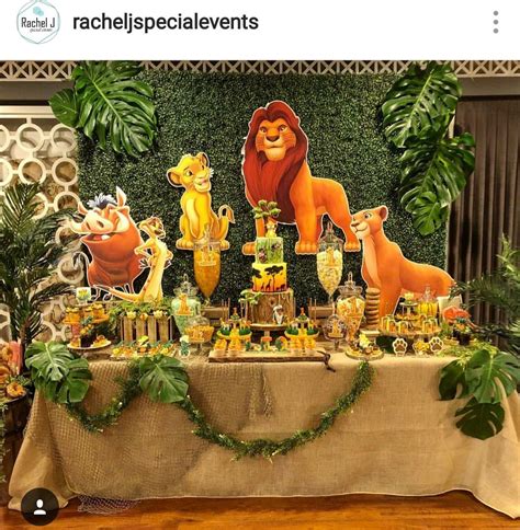 Lion King Theme Birthday Party Dessert Table And Decor Lion King Baby