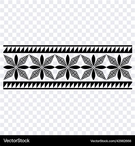 Tongan seamless tribal border Royalty Free Vector Image