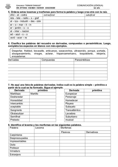 Ejemplos De Palabras Parasinteticas Derivadas Y Compuestas Nuevo Ejemplo