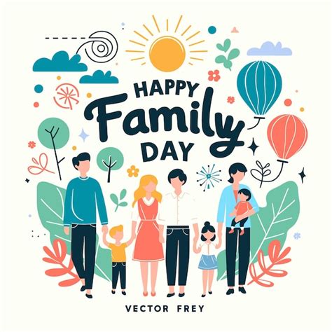 Happy family day vector with family illustration generated ai | Premium ...