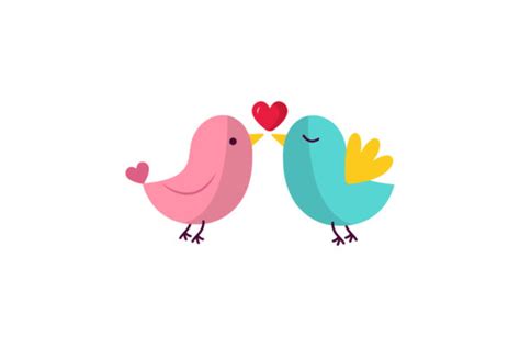 Love Birds Decoration Valentine Icon Graphic by hafawwart09 · Creative ...