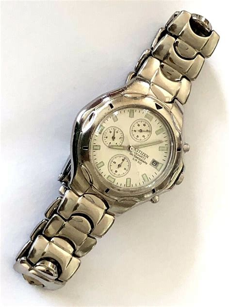 Citizen Quartz Chronograph Wr Mens Watch Silver Tone S Runs