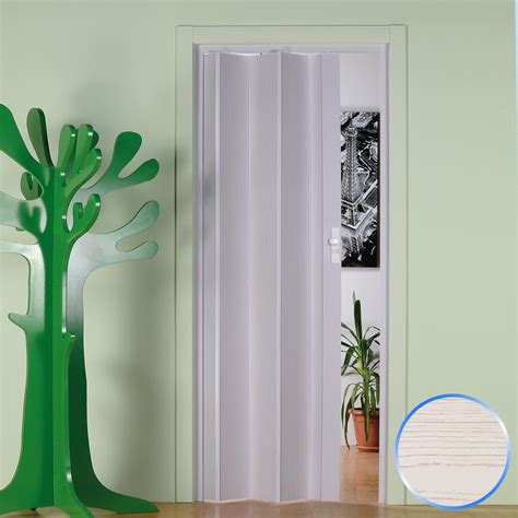 Porta A Soffietto Da Interno In PVC Pino Sbiancato 83x214 Cm Mod Maya