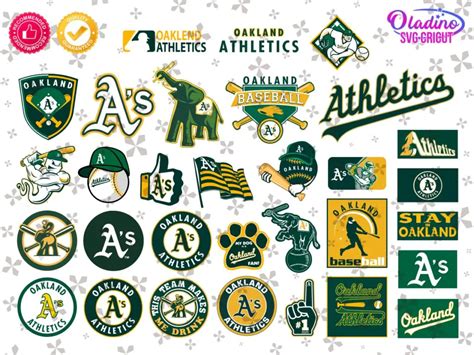 Oakland Athletics Clip Art Logo Design Bundle Oakland Athletics Svg