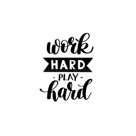 Work Hard Dream Big Creative Motivation Quote Bright Brush Vector