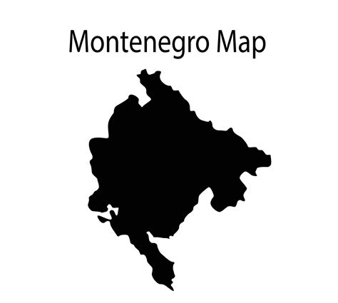 Montenegro Mapa Silueta Vector Ilustraci N En Fondo Blanco