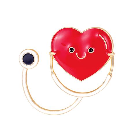 Nurse Heartbeat Stethoscope Brooch