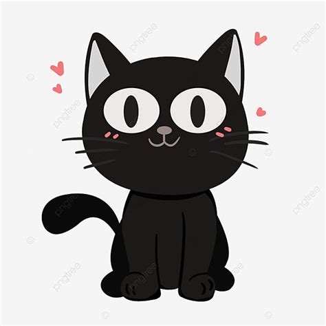 Gato Preto Com Olhos Grandes Png Clipart De Gato Encantador Animal