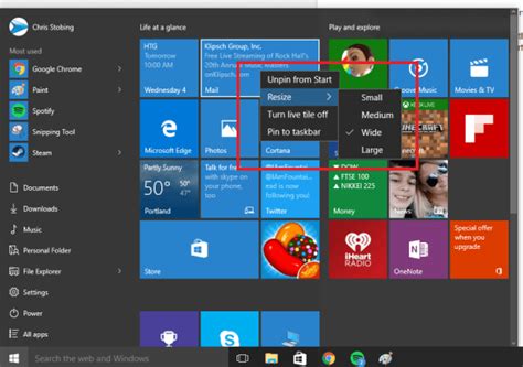 How to Customize Tiles in the Windows 10 Start Menu