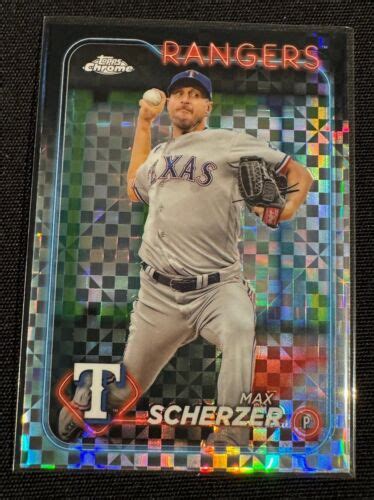 Topps Chrome Prism Refractor Max Scherzer X Fractor Ebay