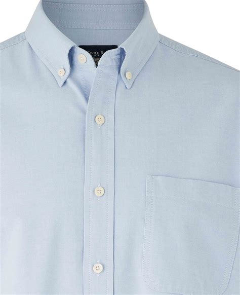 Mens Light Blue Classic Oxford Casual Shirt Savile Row Co