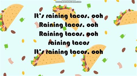 Its Raining Tacos Parry Gripp Lyrics Youtube