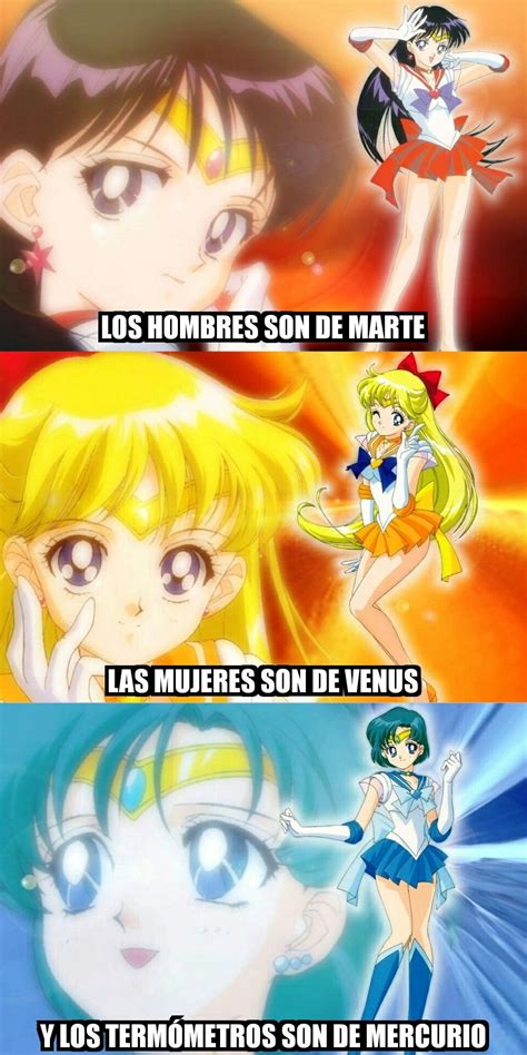 Sailor Mars Venus Y Mercury Meme Meme De Sailor Moon Sailor Moon