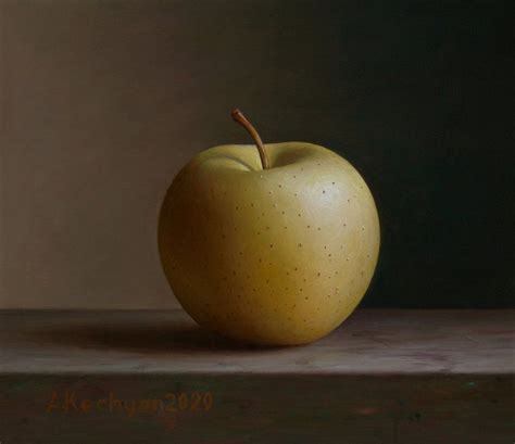 Apple Oil Painting By Albert Kechyan Apple Painting Oil